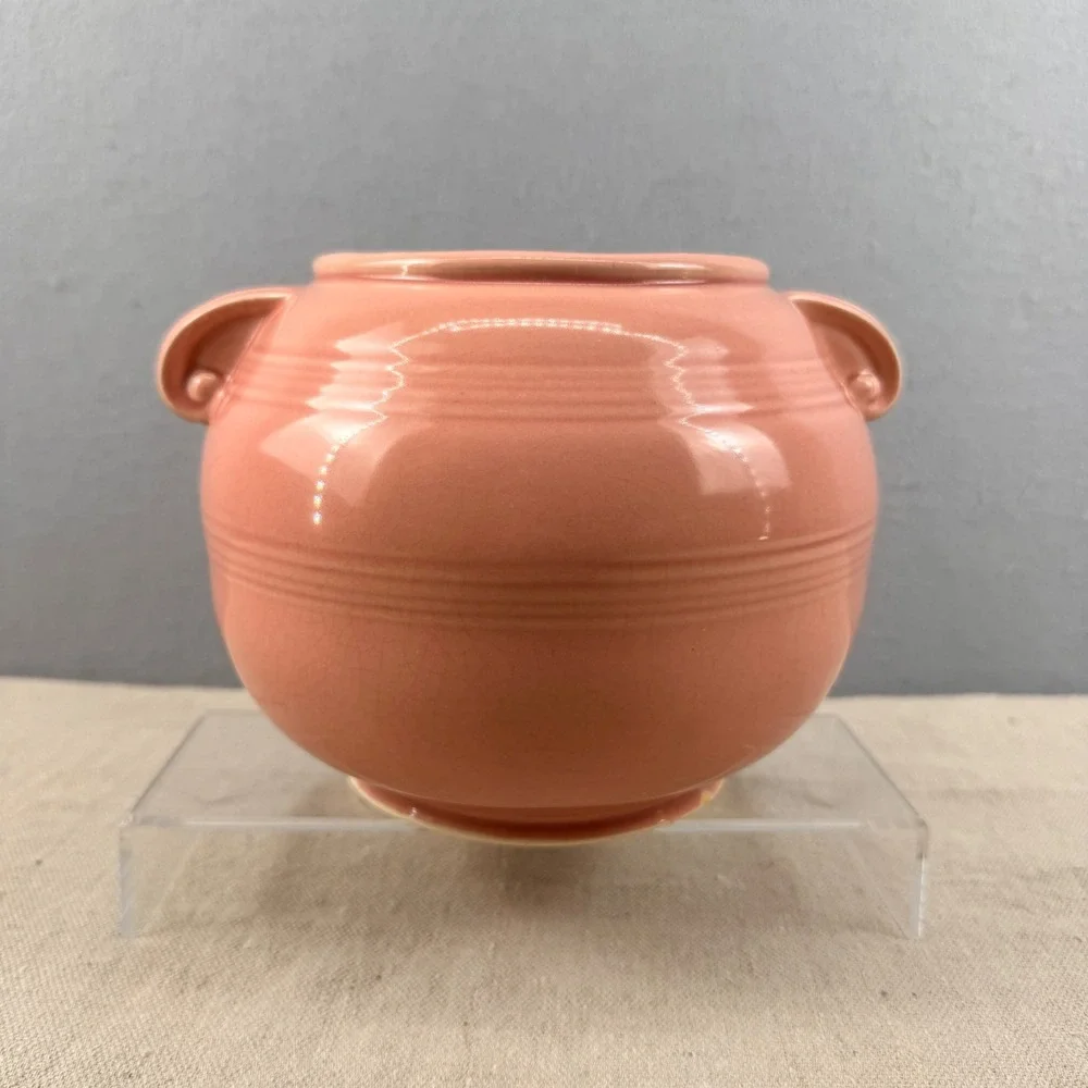 Vintage‎ Sevilla USA Pink Pottery Cookie Jar Base Art Deco Cameron Clay